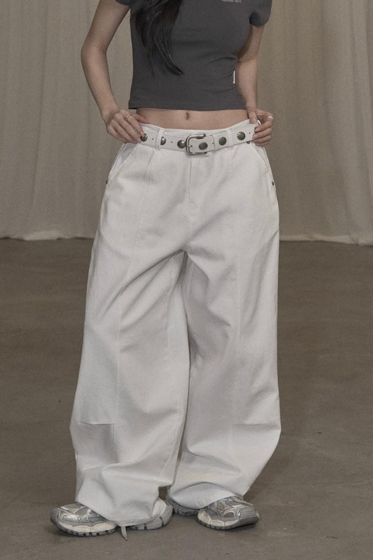 Cotton Balloon Pants (white)