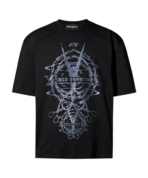 DARKNESS SCISSORS T-SHIRT BK/GR