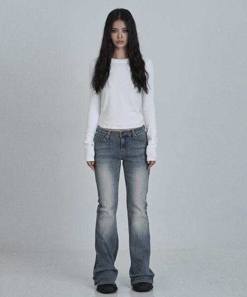 Vintage raw jean in blue