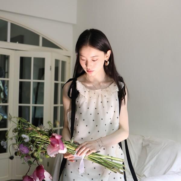 SSCAPE Jacquard Small Flower Dot Sleeveless Skirt