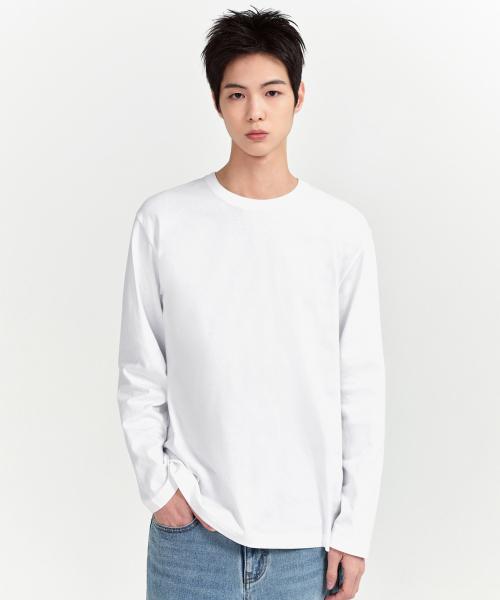 베이식 긴소매 티셔츠 [화이트]