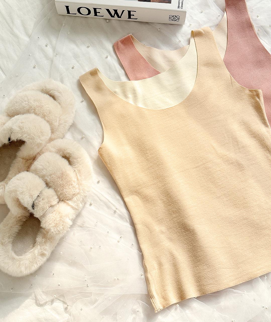 [1+1할인/특가]슬림 발열 기모나시 무봉제 여성 이너 심리스민소매