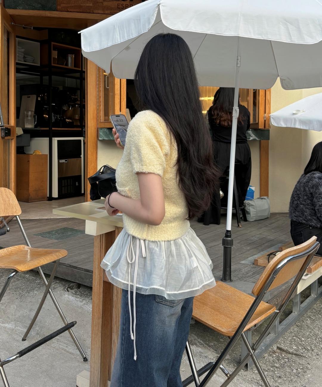 에든버러 레이스 레이어드 프릴 셔링 랩스커트 2단 캉캉 숏스커트