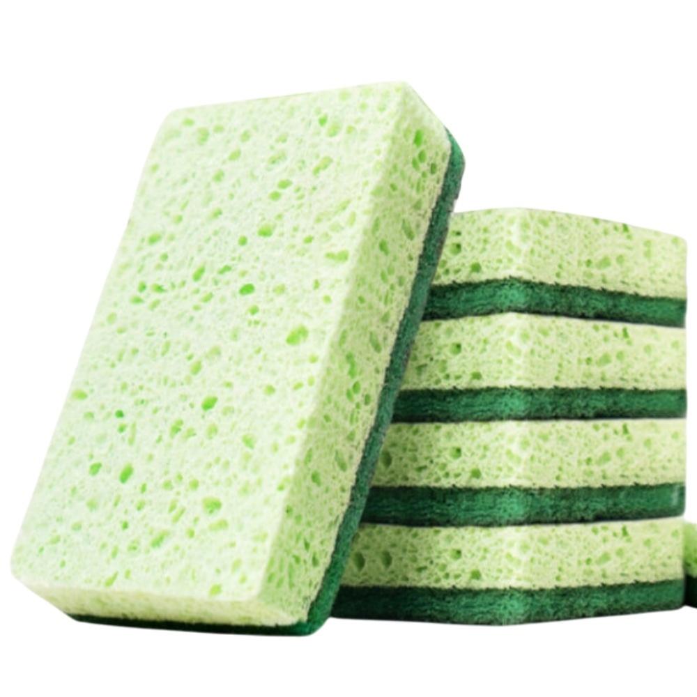 택배왔어요 프랑스 펄프 수세미 양면 주방수세미 목재 원목 다목적 세척 설거지 청소 제로웨이스트 2개