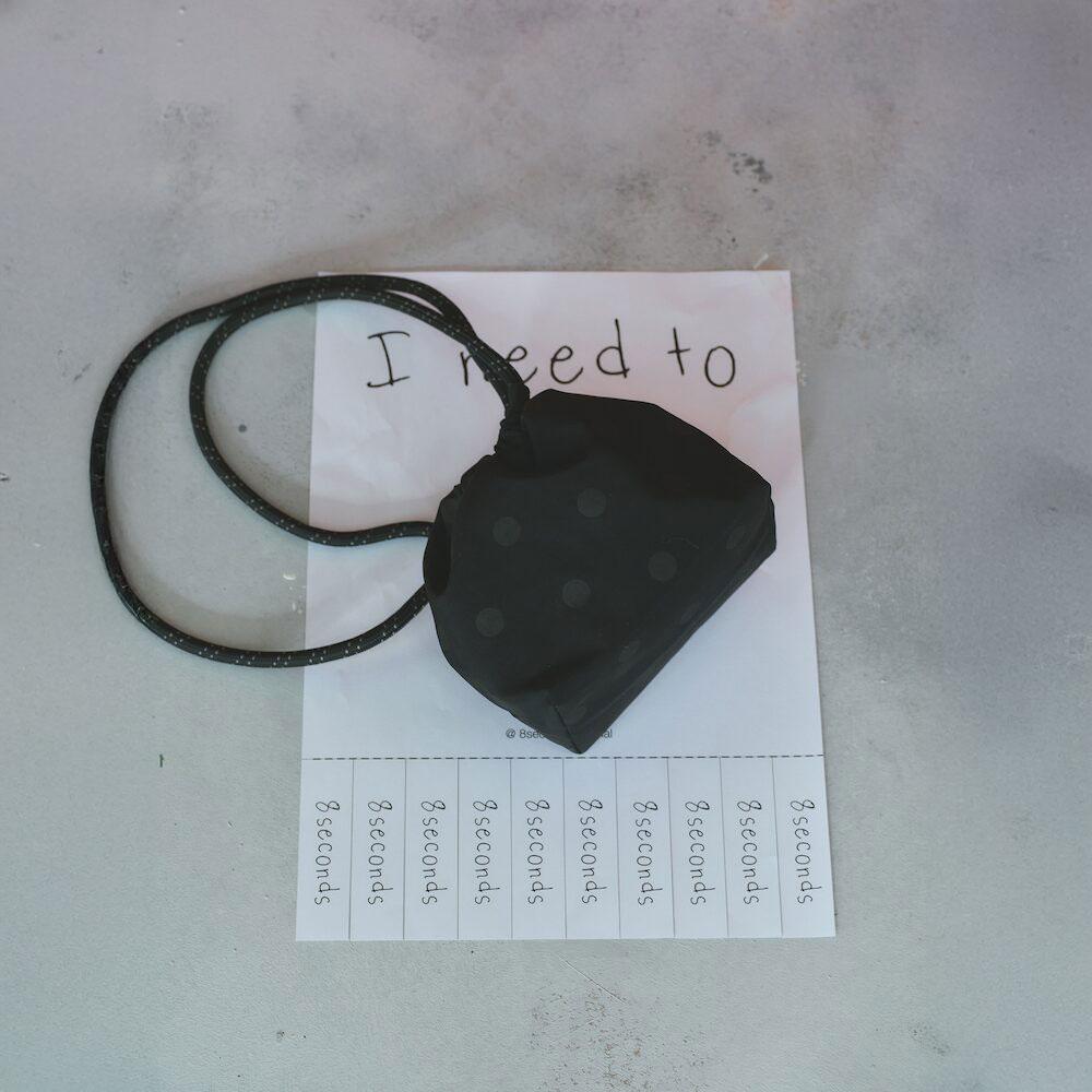 에잇세컨즈 도트 복조리 백  블랙 (3562D3AM55)