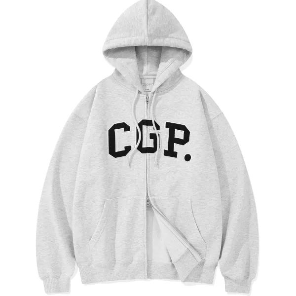 코드그라피 CGP 아치 로고 후드 집업 멜란지그레이 CBESUTC100MG