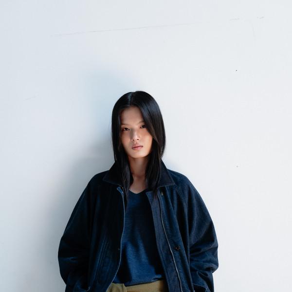 Cotton denim jacket  (dark navy)