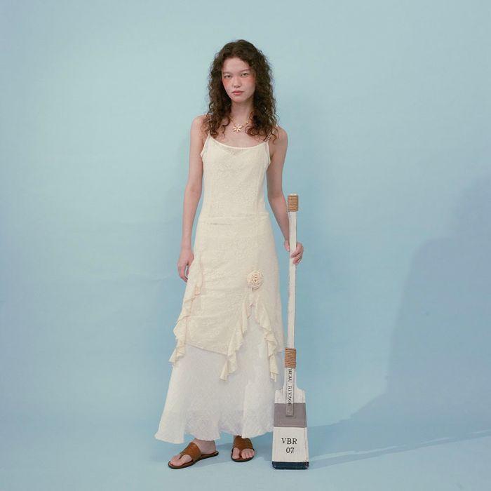 Antique See Through Dress (Cream)
