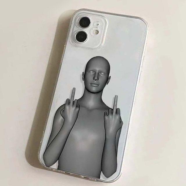 세로손가락ver2 아이폰케이스 아이폰13 아이폰11 아이폰7 쓸데없는선물 특이한 재밌는 친구생일선물 미니