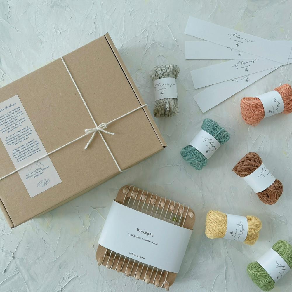 위빙키트, weaving kit, 위빙 직조 공예키트 램스울세트 , 아트브리즈