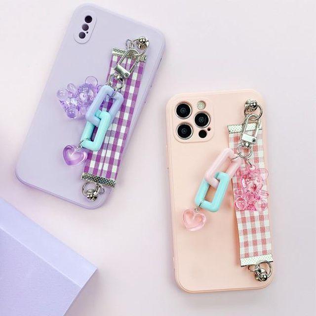 베베 리본 핸드스트랩 컬러 범퍼케이스 갤럭시 퀀텀2 A32 A42 A52 A51 A71 A10e A21s A40 A50 A80 A