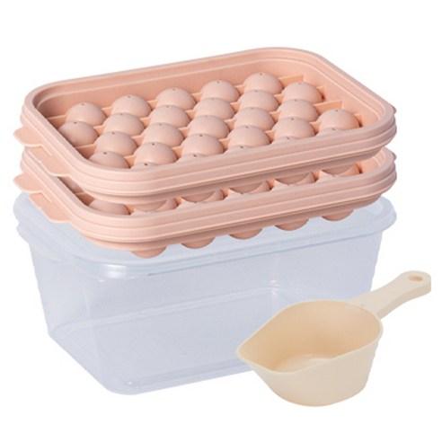 나누담 미니 아이스볼 27구 얼음트레이 2p + 얼음보관통 + 스쿱 세트 - 보관/밀폐용기 | 쿠팡