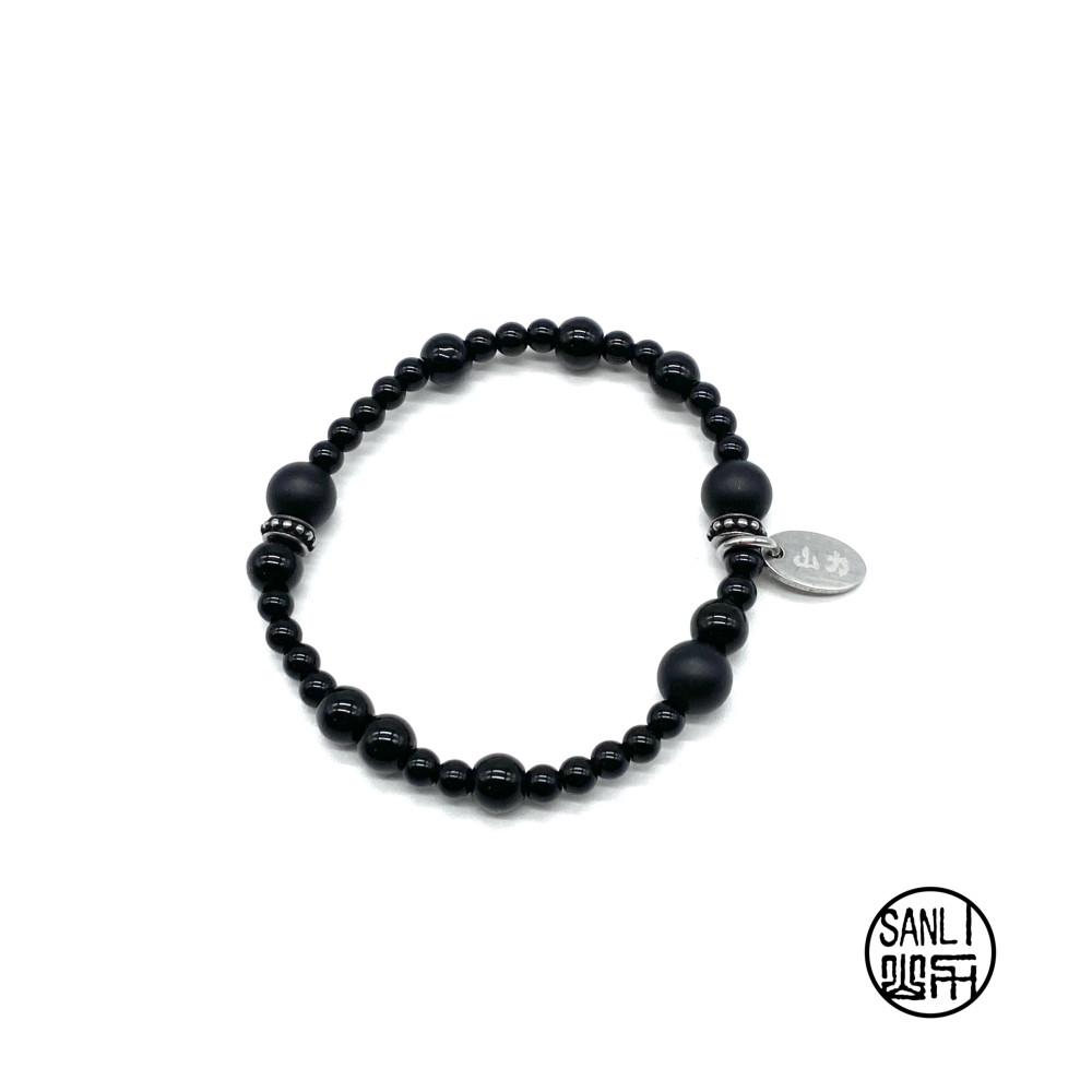 山力 올블랙 론델 팔찌