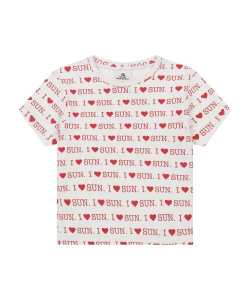 W) I LOVE SUN TEE IVORY