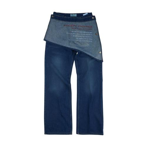 skirt layered Denim pants 1