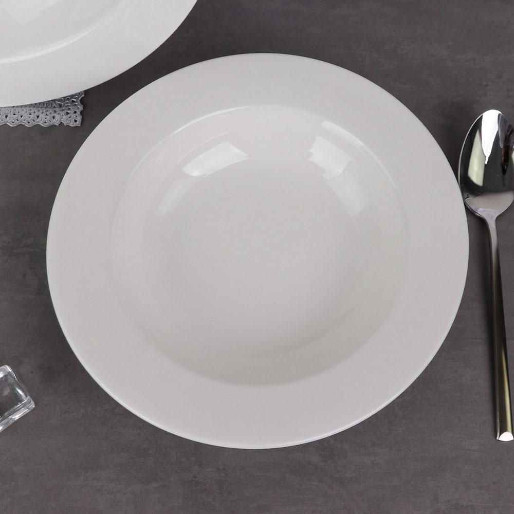 크레아트 스프 접시 9 AA 도자기 접시 화이트