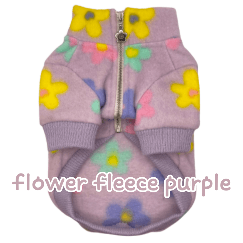 플라워 후리스(퍼플)