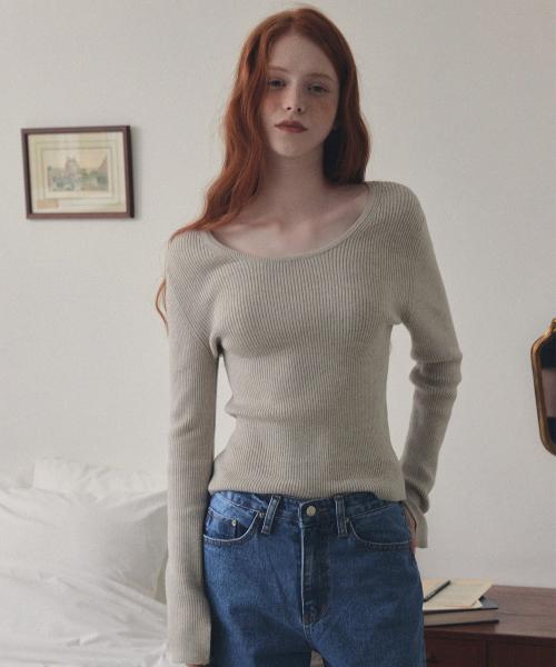 애나배스 골지 니트