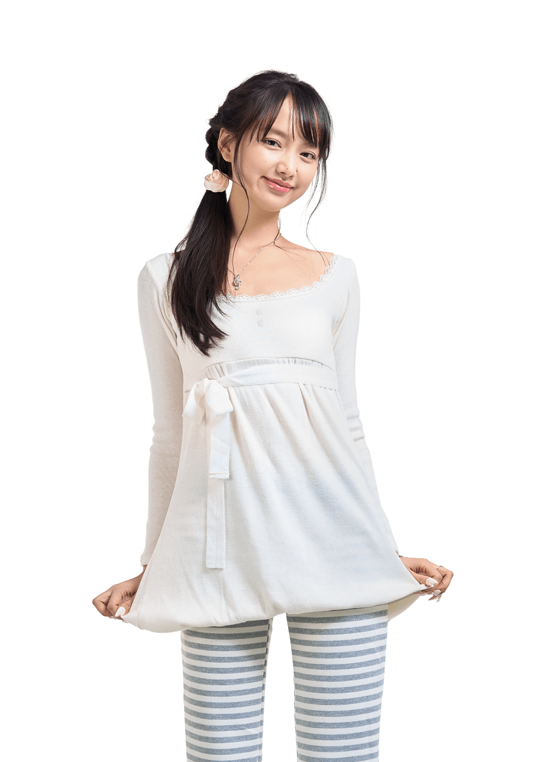 BABY BALLOON MINI DRESS [IVORY]