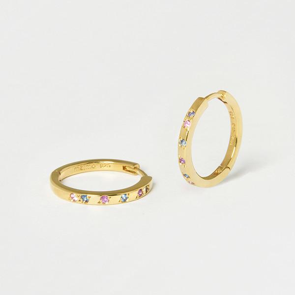 E004 Lavender Amethyst & Sapphire Earrings