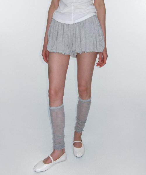 Puff Shirring Shorts - Gray
