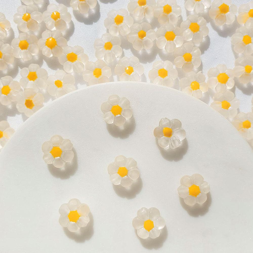 투명 플라워 관통형 꽃 키링 비즈악세사리