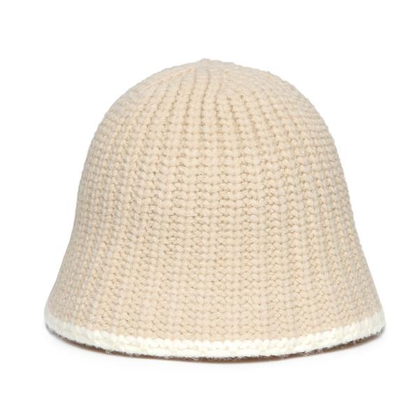 Stripe Knit Bucket Hat_Beige