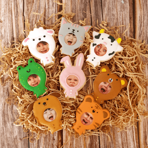 [로브]동물 포토 쿠키/케이크 토퍼 아이싱 쿠키