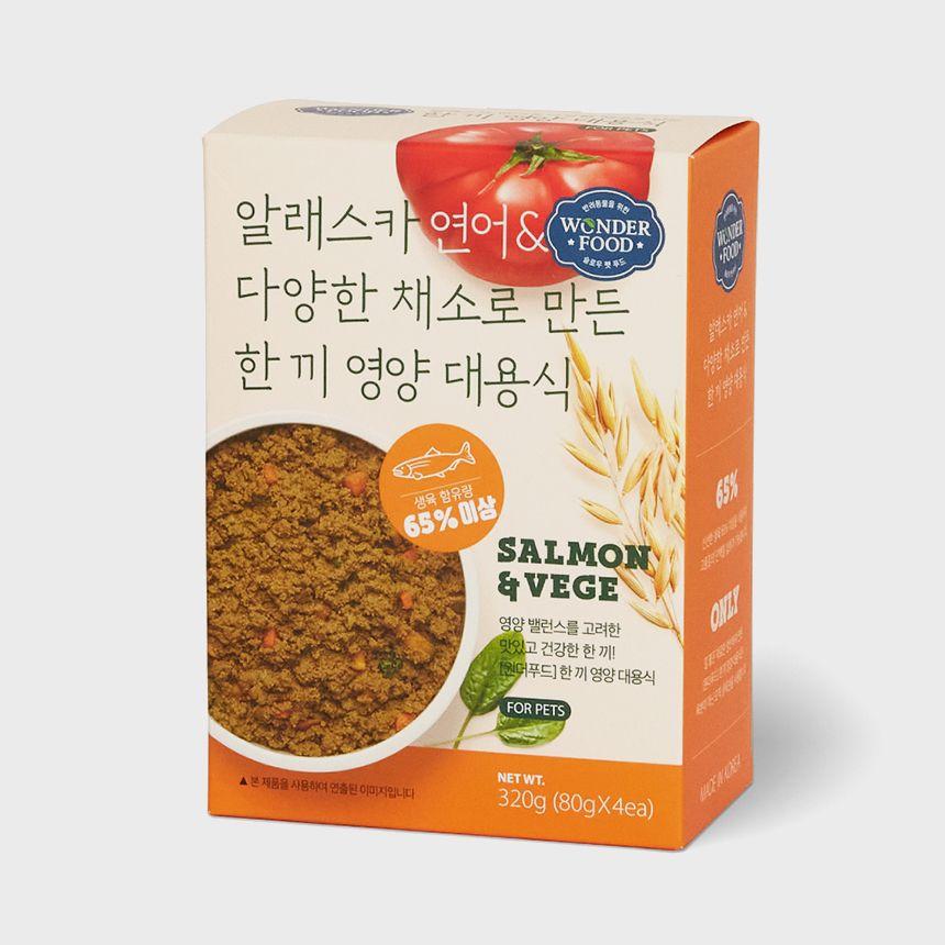 원더푸드 독 한 끼 영양 대용식 연어 320g