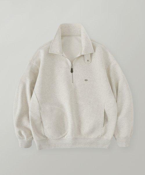 헤비 코튼 풀오버 칼라 스웻셔츠_Oatmeal