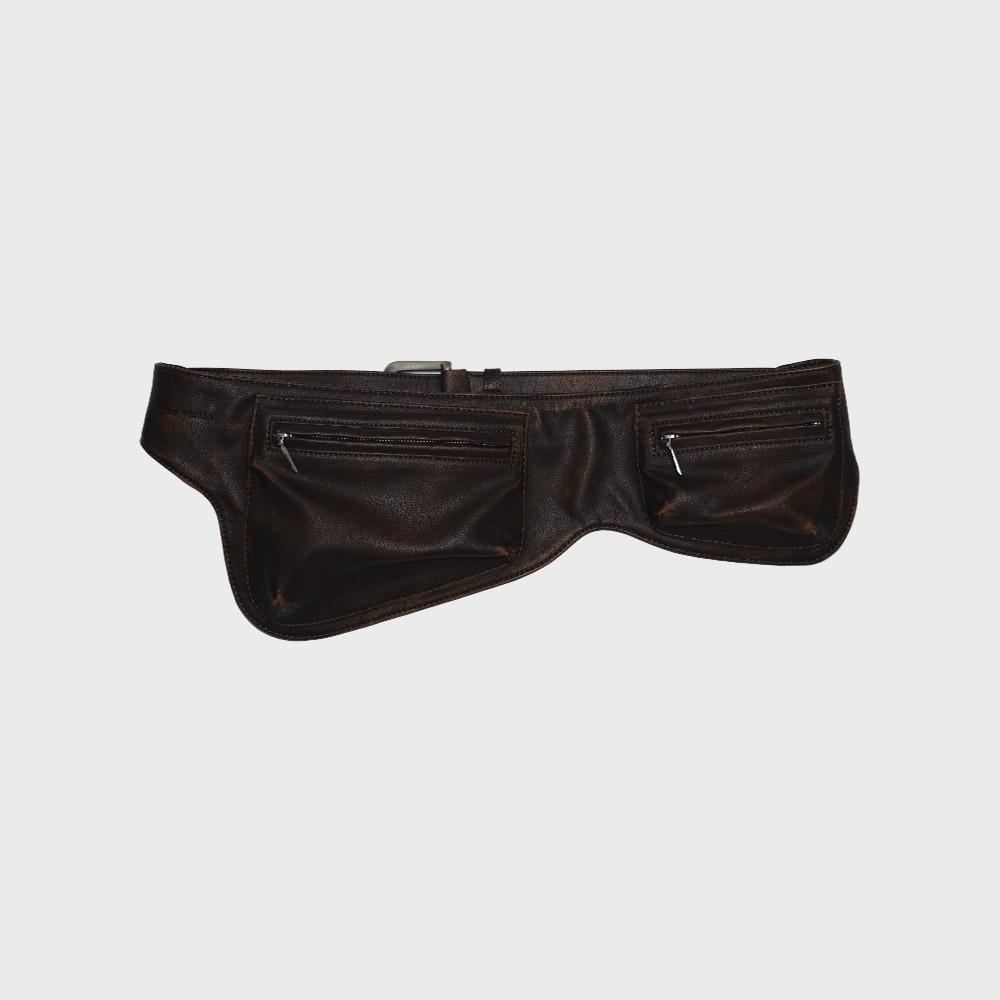 HAND BURNISHING BELT BAG BROWN