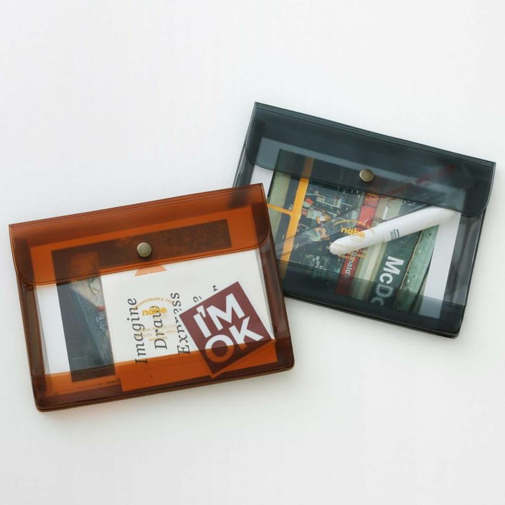 nahe A6 투명 PVC 파우치 6color