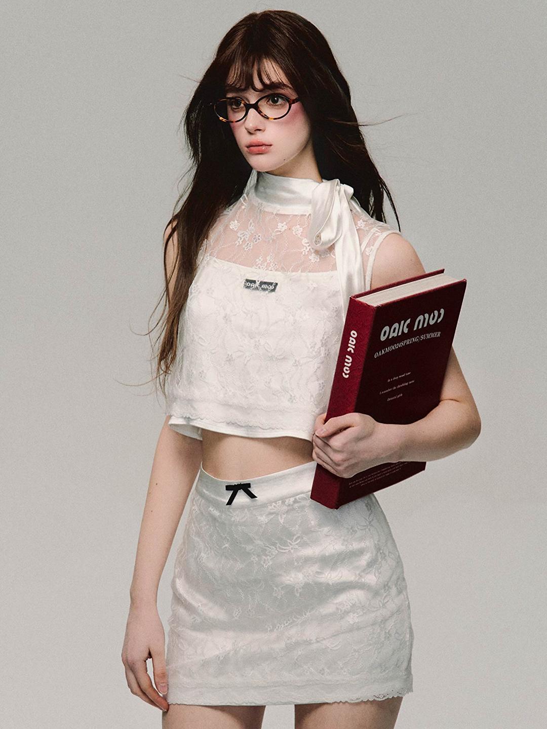 [OAK MOO] "River of Time\" - Garden Tree White Texture Set (Muffler Sleeveless)