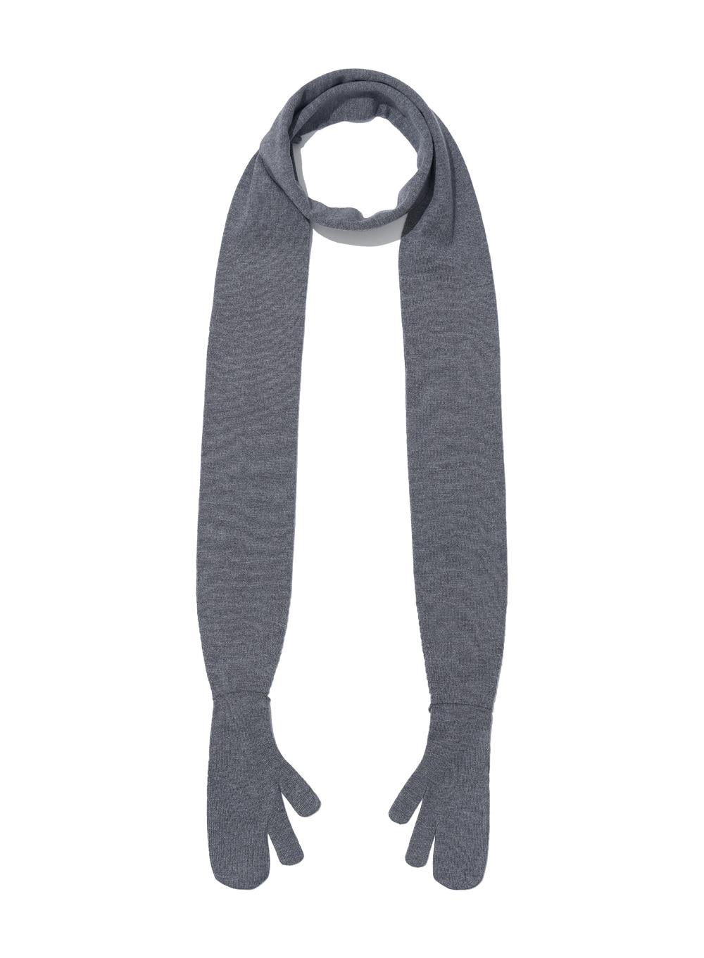 [WOMEN] LOBSTER HAND WARMER MUFFLER_CHARCOAL MELANGE
