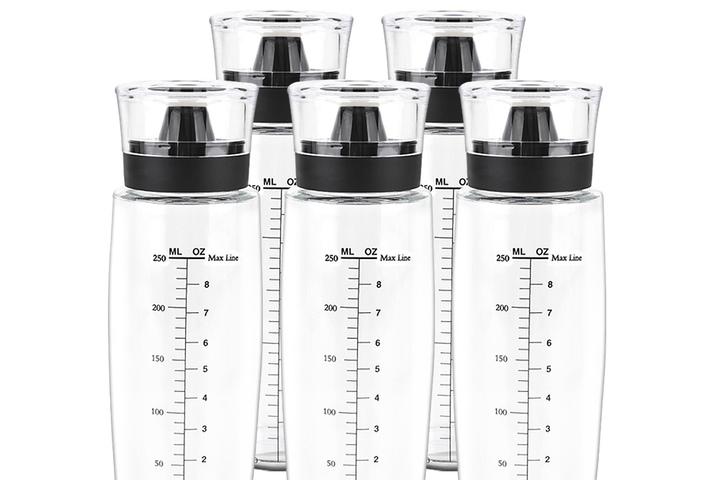 원형 실리콘 오일병 300ml 블랙 5P 세트
