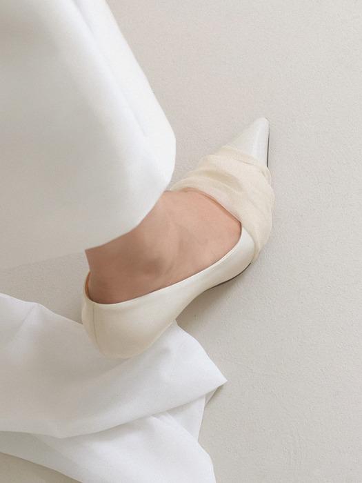 [오늘출발] Shirring Pumps (Wedding)_White