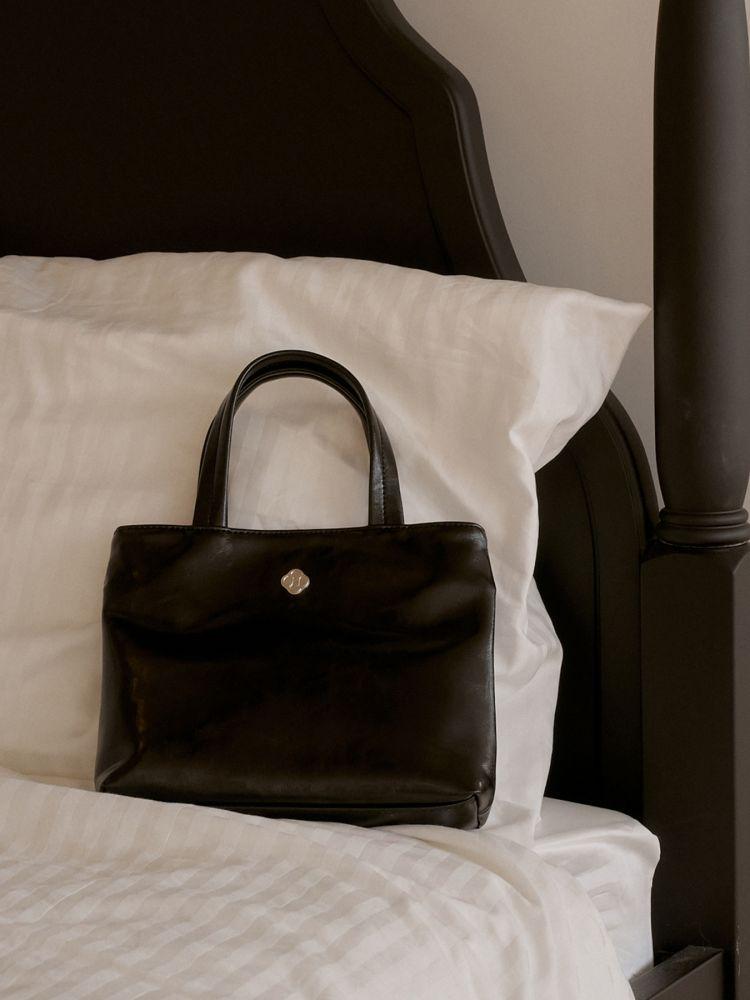 Mari Leather Tote Bag_Black