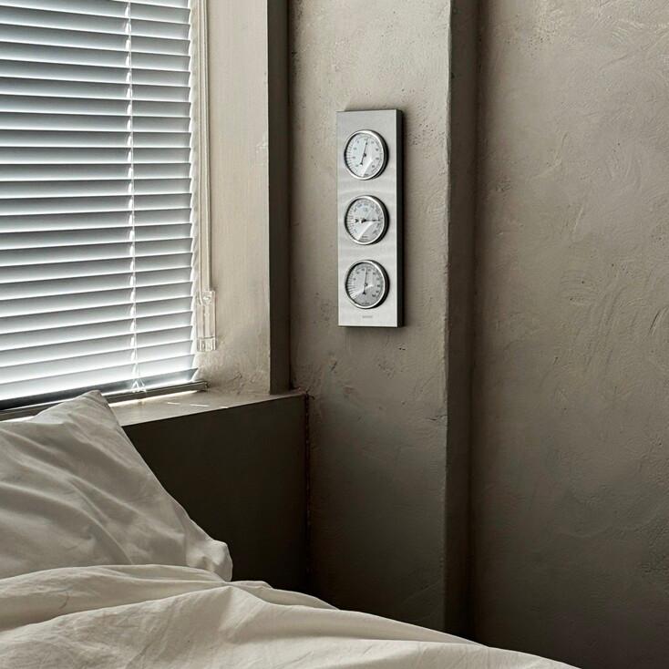 요와 아날로그 웨더스테이션 알루미늄 쇠테리어 온도 기압 습도계 베어크슈타트