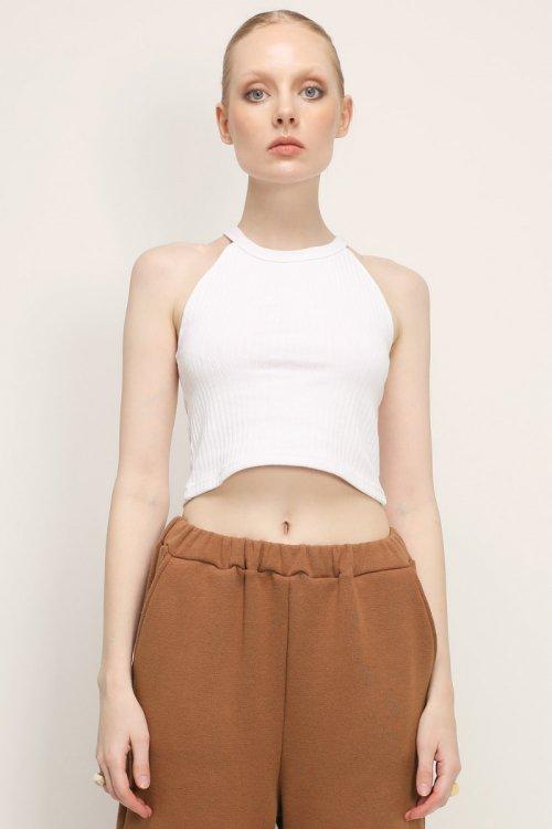 Zuri Ribbed Halter Neck Top