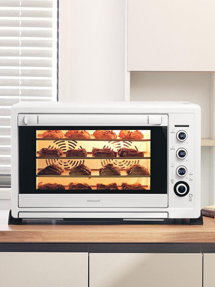 위즈웰 루미오븐 80L 4단 홈베이킹 전기 컨벡션 오븐 제과 제빵 마카롱 가정용 베이킹