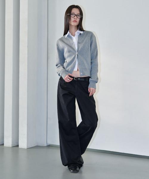 [W]Signature Low Rise Wide Jeans DCWPT004Black