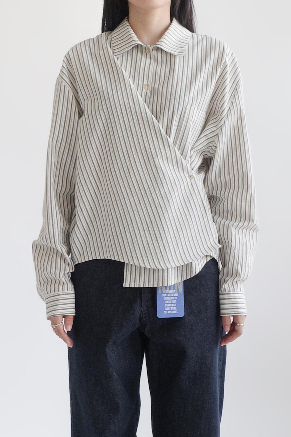 2way stripe shirt