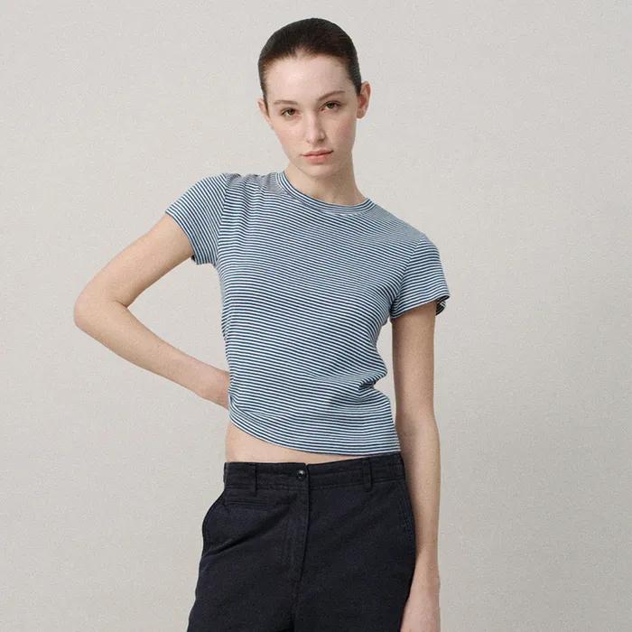 90s stripe t-shirt (Blue)