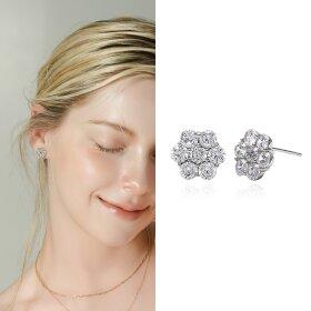 *10주년 특가* [신상 할인] 골드앤 14K 블라썸 랩다이아몬드 귀걸이