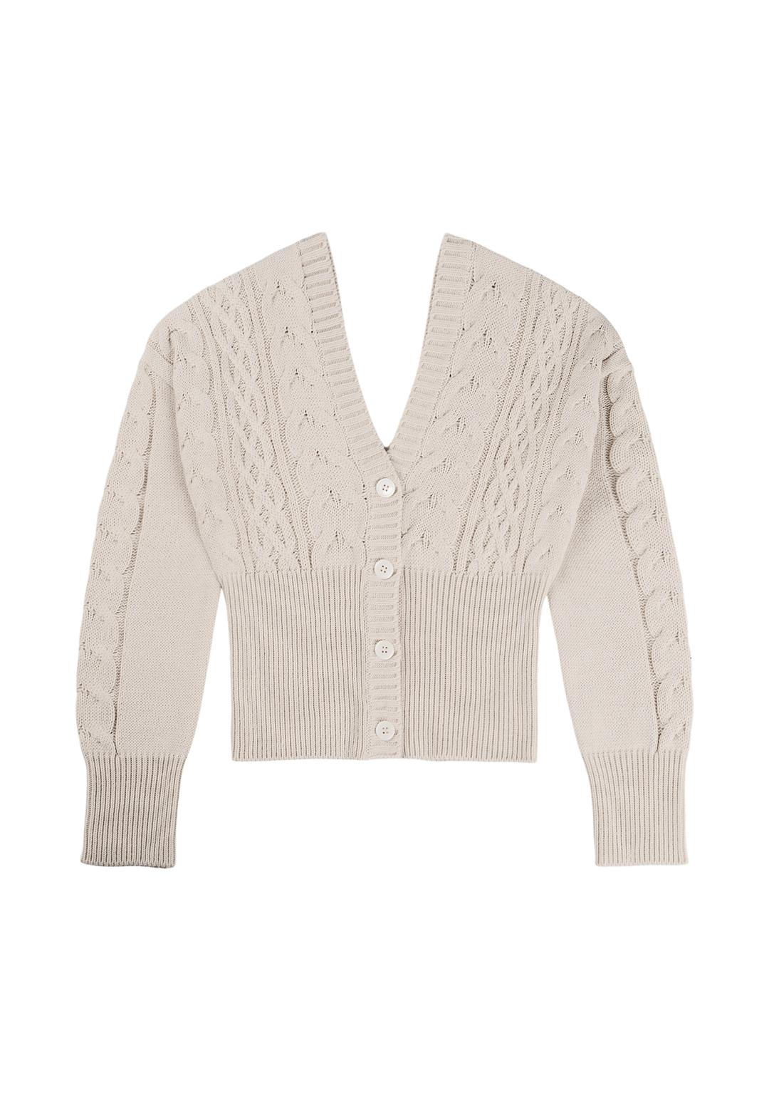 Dear Winter Knit Cardigan [Oatmeal]