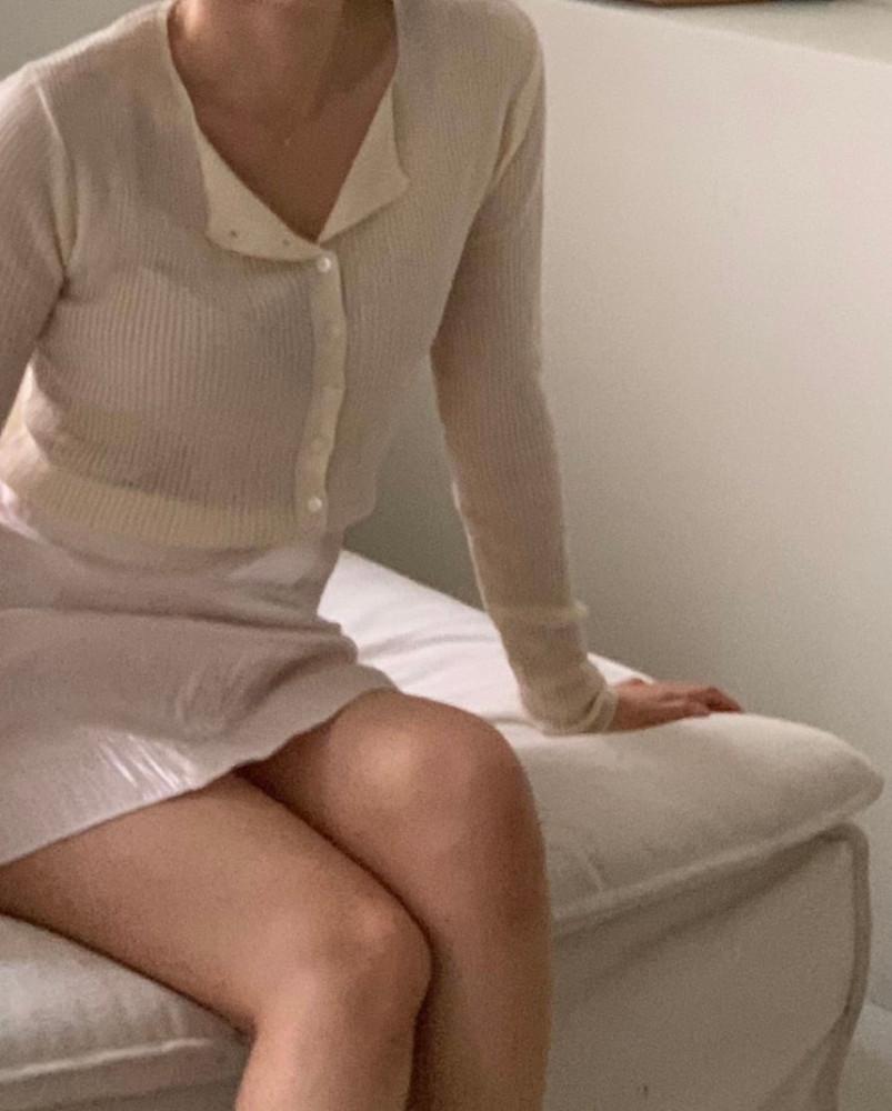 (소라 당일배송) 이브 골지 여름 린넨 가디건