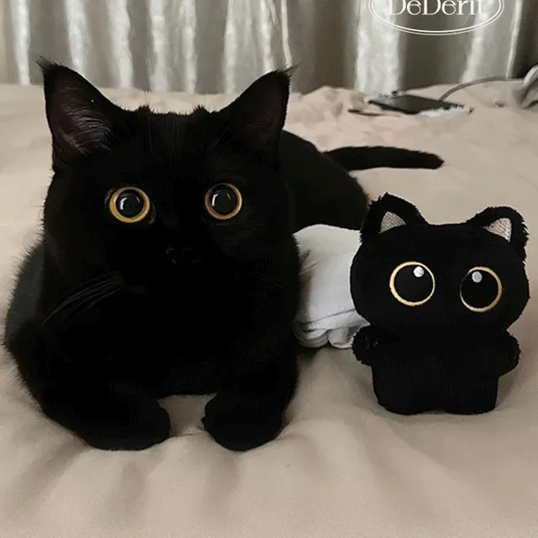 (❤주문폭주❤)귀여운 검정 검은 고양이 깜냥이 동물 인형 키링 가방 열쇠고리 친구 우정 커플 생일 선물