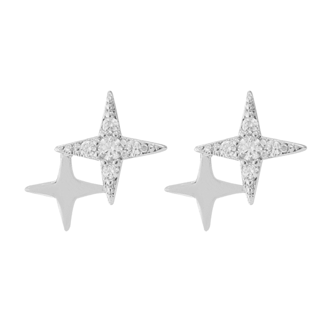 Starburst Earrings - Silver