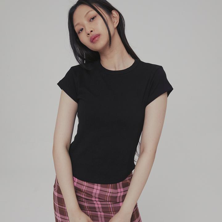 C 90S LINE BASIC T-SHIRT_BLACK