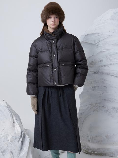 코듀로이 배색 구스 숏 다운_D254PSG233